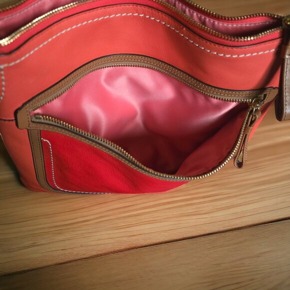 COACH "POPPY" 22432 Leather Color Block Perri Hippie Conv Shoulder/Cross… - Picture 11 of 16